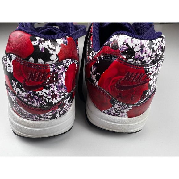 Nike Air‎ Max 1 Ultra Moire London  Women Sneakers Red Rose Floral Print Sz 8.5 - Picture 4 of 13